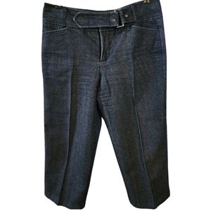 Khakis & Co Studio Size 4 Wide‎ Leg Blue Denim Capris Bermuda